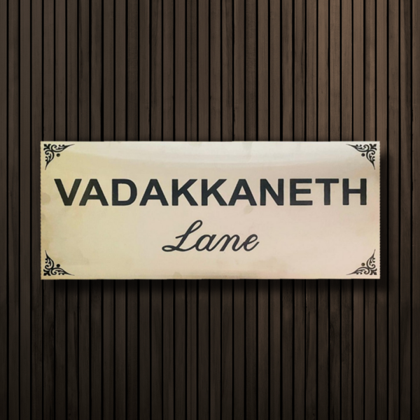 Custom House Nameplate in Stainless Steel