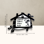 Customized House Shaped Acrylic Nameplate 2