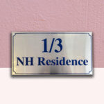 Customized Stainless Steel Residence Nameplate 1
