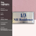 Metal Nameplate Stainless-steel Nameplate for Home Stainless-Steel Nameplate Designs Durable Nameplate Metal Nameplate for Home Professional Nameplate