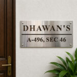 Dhawan's Stainless Steel LED House Nameplate 1