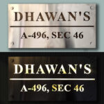 Dhawan's Stainless Steel LED House Nameplate 2