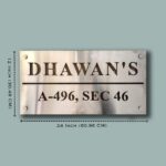 Dhawan's Stainless Steel LED House Nameplate 3