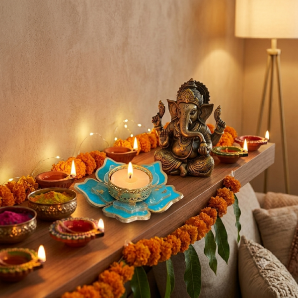 Tealight Holder Pooja Holder Diwali Decor Candle Holder Festive Decor