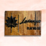 Divine Lotus Lavanya Wooden House Nameolate 2