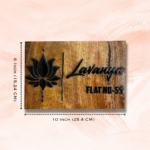 Divine Lotus Lavanya Wooden House Nameolate 3