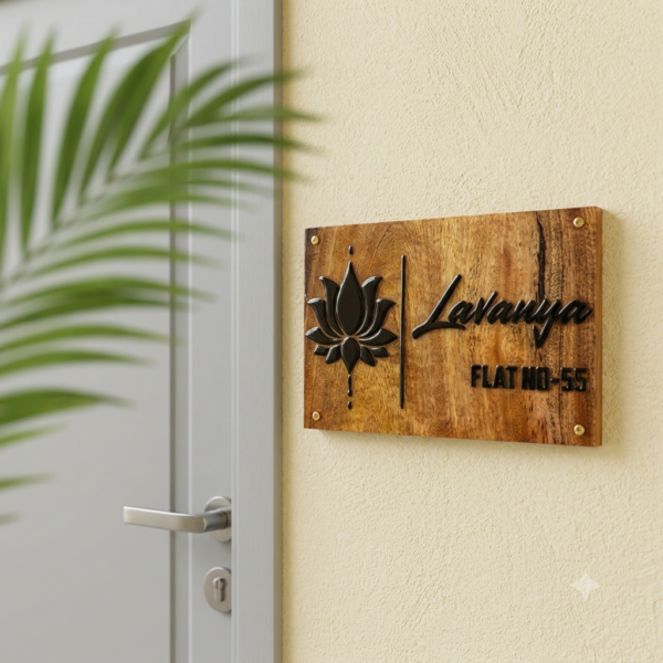 Wood Nameplate Wooden Nameplate Premium Nameplates Trendy Nameplates Customized Wooden Nameplates Customized Wooden Nameplate for Home Nameplate For Home