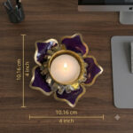 Resin tea Light Holder Subh Labh Subh LabhTea Light Holder Festive Decor Holder Diwali Decor Holder