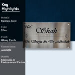 Doctor Stainless Steel House Nameplate 3
