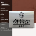 Metal Nameplate Stainless-steel Nameplate for Home Stainless-Steel Nameplate Designs Durable Nameplate Metal Nameplate for Home Premium Nameplate for Home Premium Nameplate Rectangle Nameplate