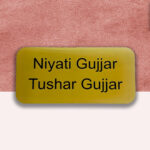 House Nameplate in Golden Stainless Steel 1
