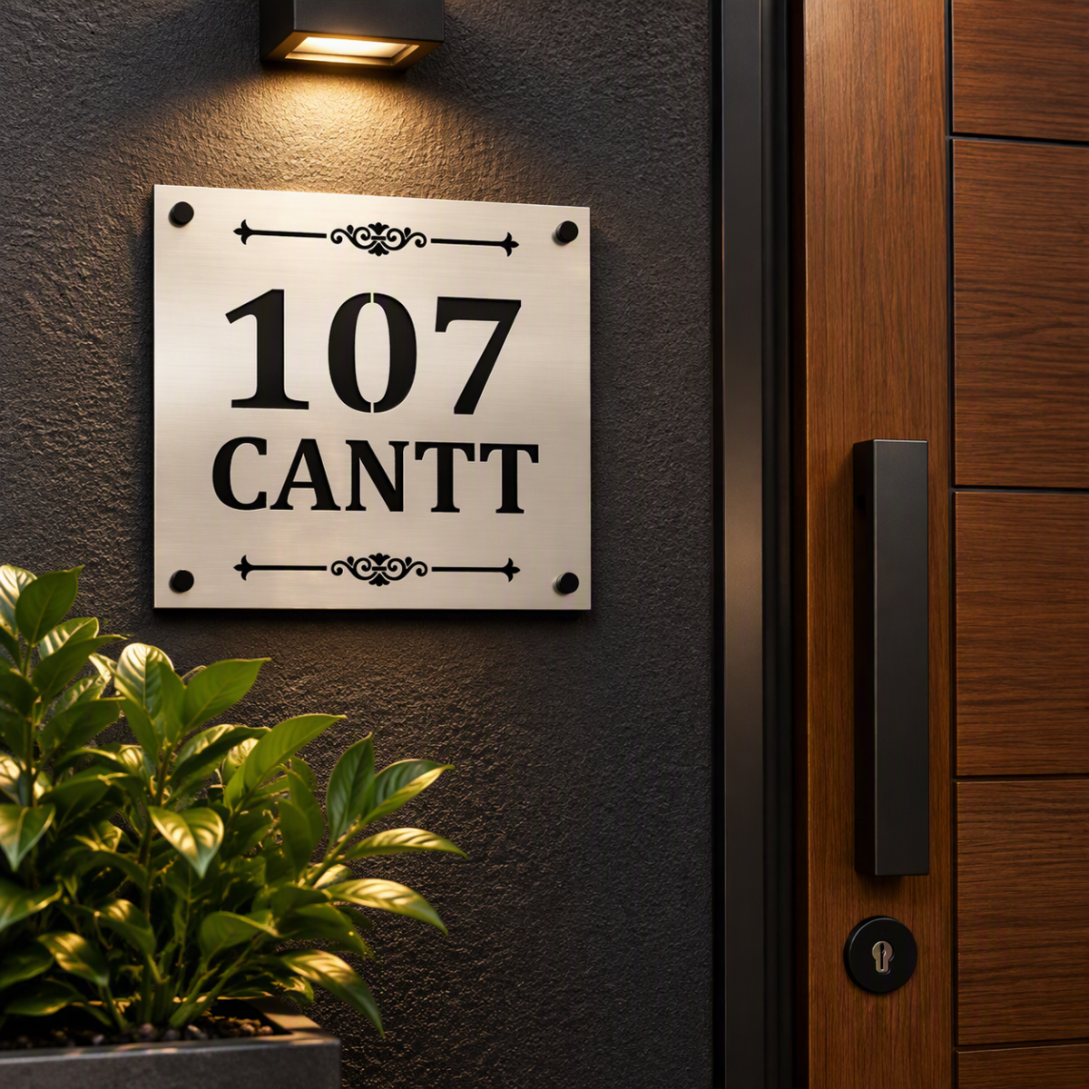 Metal Nameplate Stainless-steel Nameplate for Home Stainless-Steel Nameplate Designs Durable Nameplate Metal Nameplate for Home Premium Nameplate for Home Premium Nameplate Rectangle Nameplate