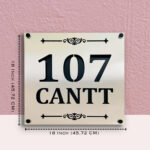 House Number Plate In Stainless Steel 2
