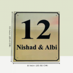 House Number Plate In Stainless Steel 2