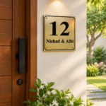 House Number Plate In Stainless Steel