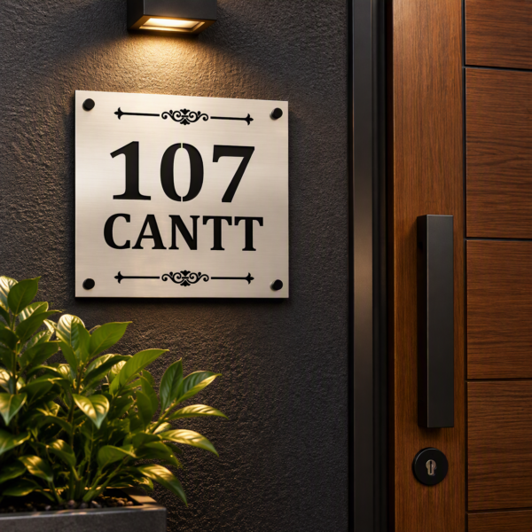 Metal Nameplate Stainless-steel Nameplate for Home Stainless-Steel Nameplate Designs Durable Nameplate Metal Nameplate for Home Premium Nameplate for Home Premium Nameplate Rectangle Nameplate