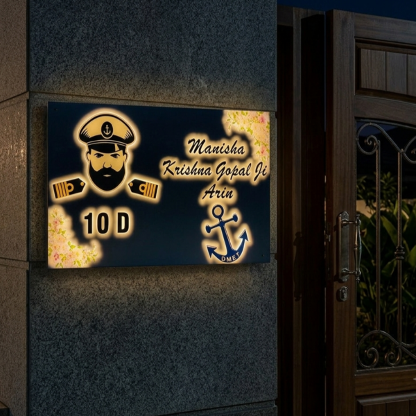 Indian Navy Customized House Nameplate