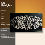 Manjeet Cottage Metal Nameplate 3
