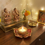 Metallic Red Tealight Candle Holder for Temple 1