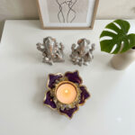Multicolor Tealight Candle Holder for Festive Decoration (Set of 3) 4