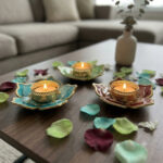 Resin tea Light Holder Subh Labh Subh LabhTea Light Holder Festive Decor Holder Diwali Decor Holder