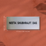 Neeta House Nameplate in Stainless Steel 2
