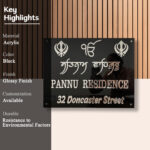 Acrylic Nameplate Decorative Nameplate durable nameplate House nameplate Waterproof nameplate