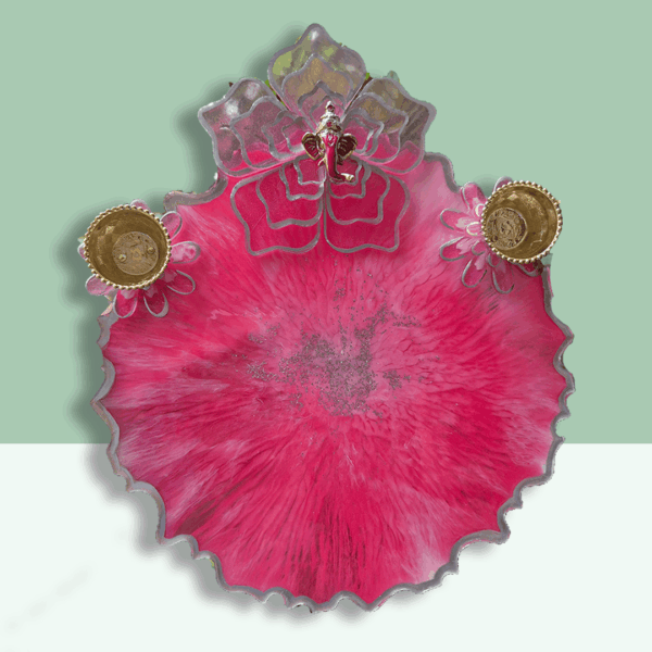 Resin Pooja Platter Resin Platter Festive Platter Diwali Pooja Paltter Pooja Platter Rakhi Platter