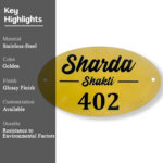 Metal Nameplate Stainless-steel Nameplate for Home Stainless-Steel Nameplate Designs Durable Nameplate Metal Nameplate for Home