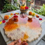 Premium Resin Pooja Platter with Ganesha Accent 1