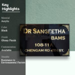 Professional Black Acrylic House Nameplate 3