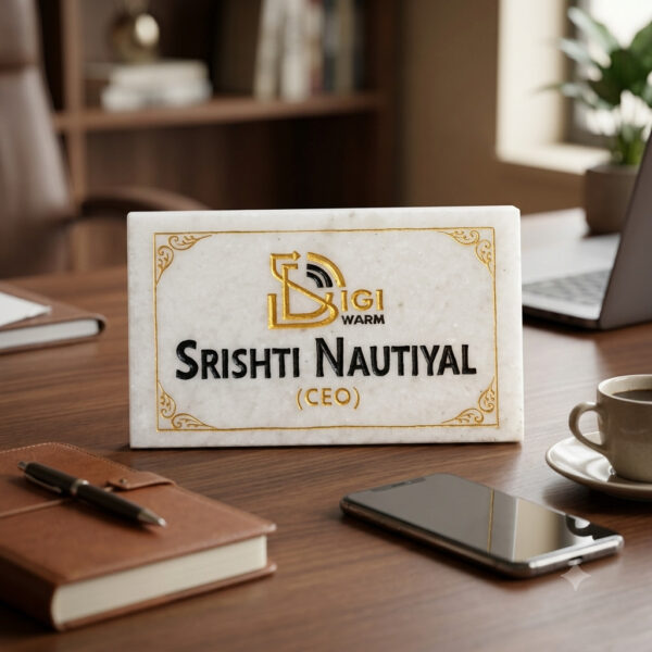 Marble Nameplate Marble Nameplate for Office Marble Professional Nameplate White Nameplate in Marble Desk Nameplate Desk Marble Nameplate