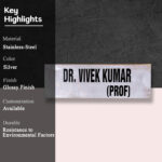 Professor Nameplate in Stainless Steel 3