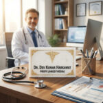 Professor Professional Designation White Marble Desk Nameplate 1