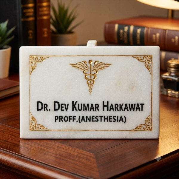 Marble Nameplate Marble Nameplate for Office Marble Professional Nameplate White Nameplate in Marble Desk Nameplate Desk Marble Nameplate Doctors Marble Desk Nameplate