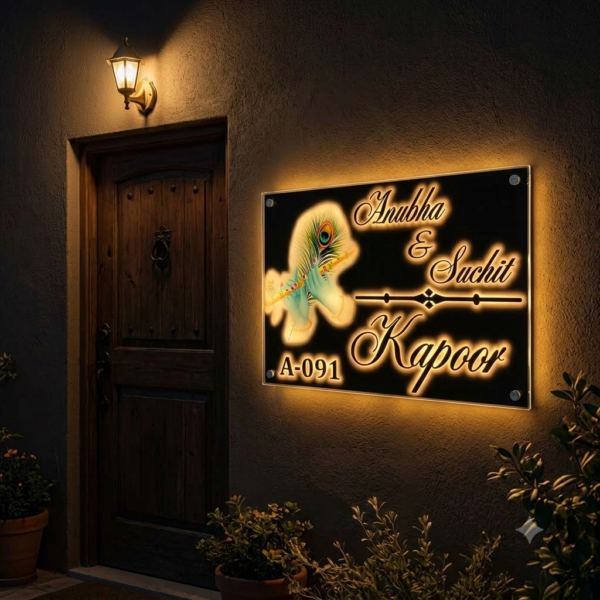 Acrylic Nameplate Premium Nameplate House Nameplate Durable Nameplate LED Nameplate Light Nameplate Waterproof Decorative Nameplate