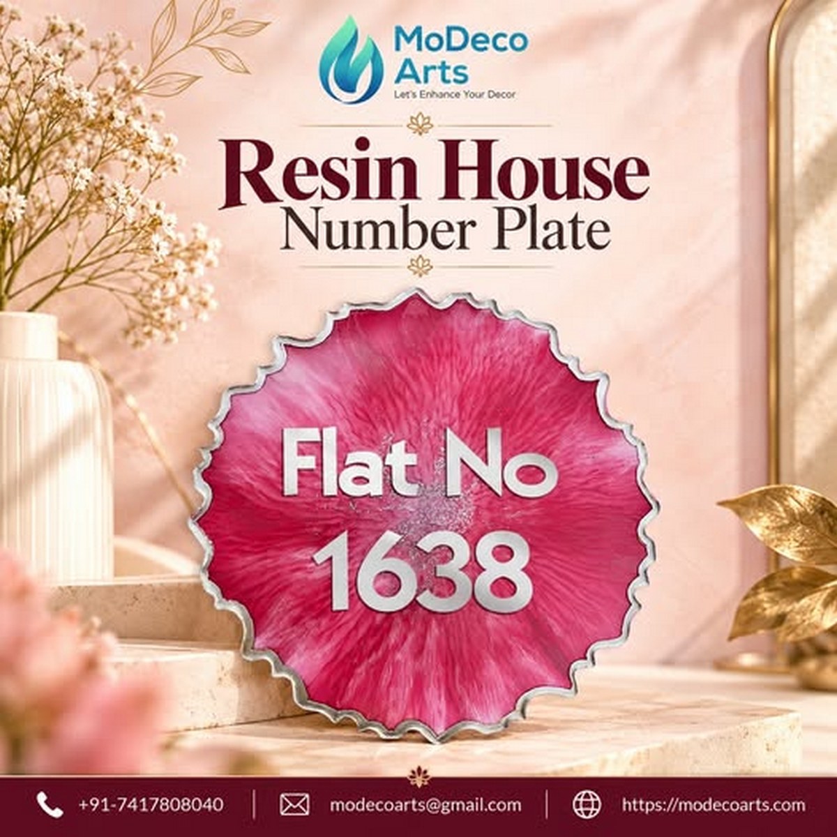 Resin House Number Plate