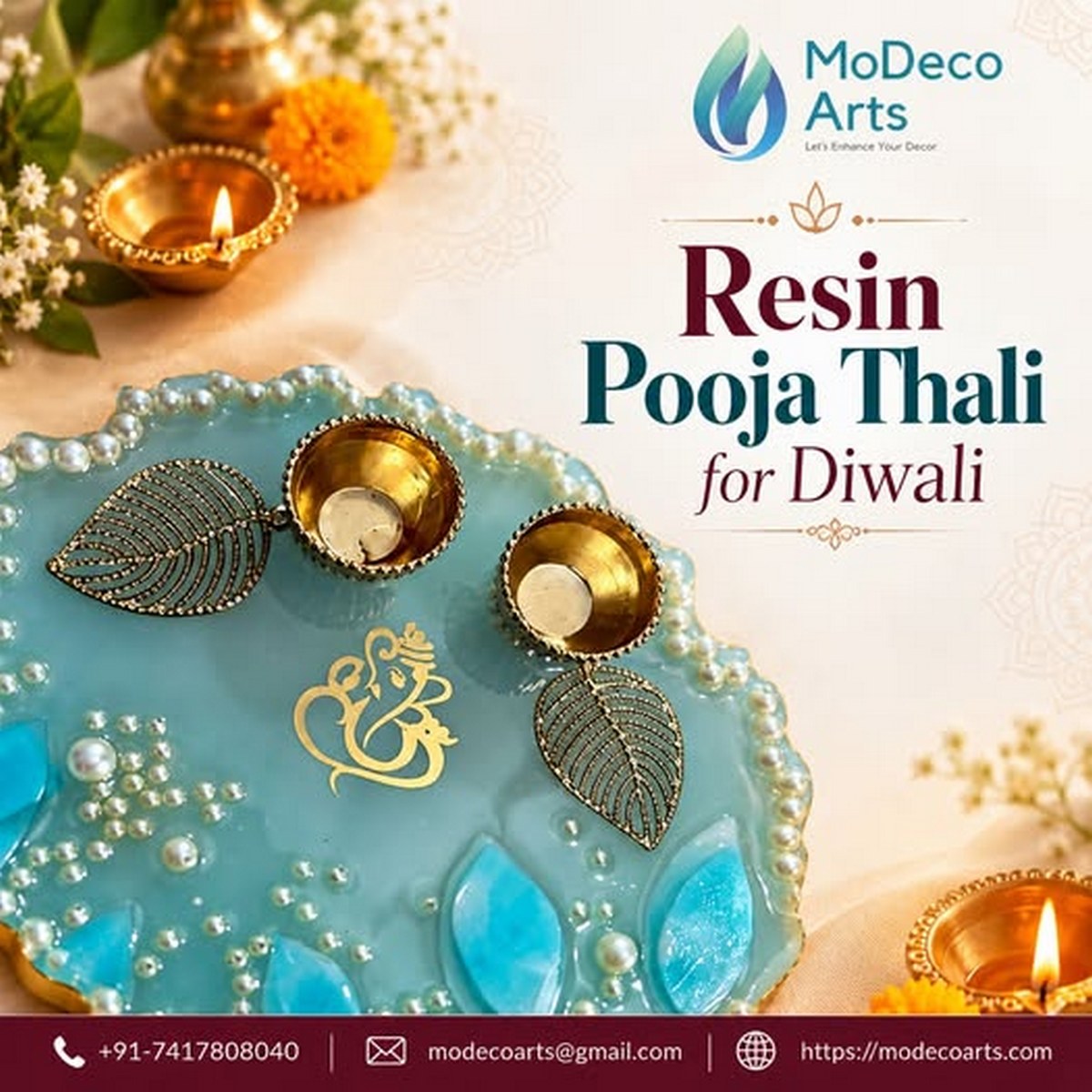 Resin Pooja Thali