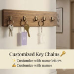 Set of 4 Custom Name Initial Letters Key chains 4