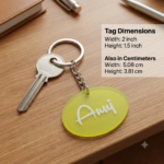 Set of 4 Customized Colorful Key Chain With Names 5