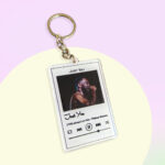 Set of 4 Music Plaque Keychain Personalized Key chains 5