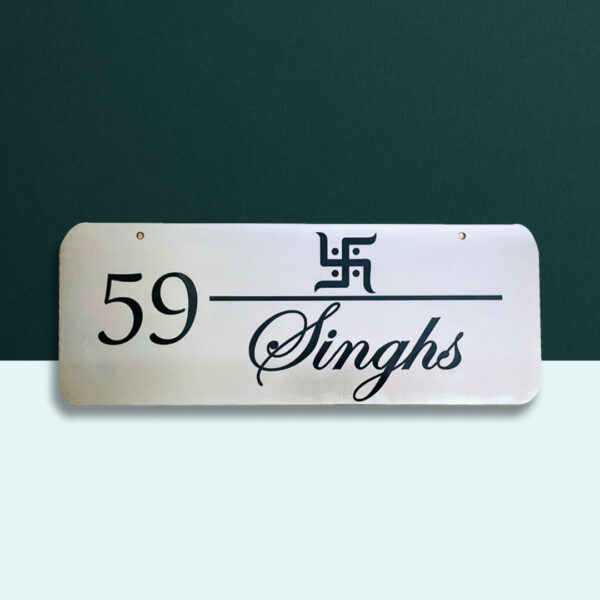 Singh's Stainless Steel House Nameplate 1