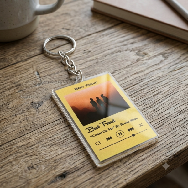 Spotify Theme Best Friend Gifting Key Chain 1