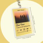 Custom Spotify Photo Key Chain Music Plaque Key Chain Personalized Friends Keychain Friends Love Keychain Gifting Keychain