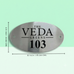 Veda Green Golden Stainless Steel Nameplate 4