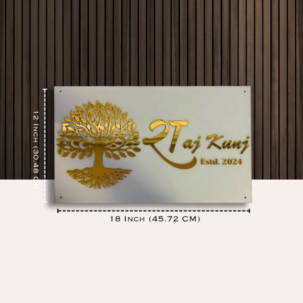 White Acrylic LED Nameplate