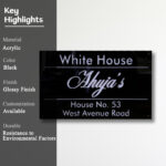White House Black Acrylic LED Nameplate 4