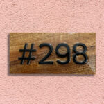 Wooden House Number Plate 1
