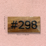 Wooden House Number Plate 2